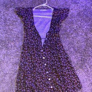 Target dress brown with white flowers and a slit down the front